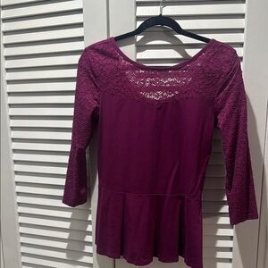 Purple Lace Top